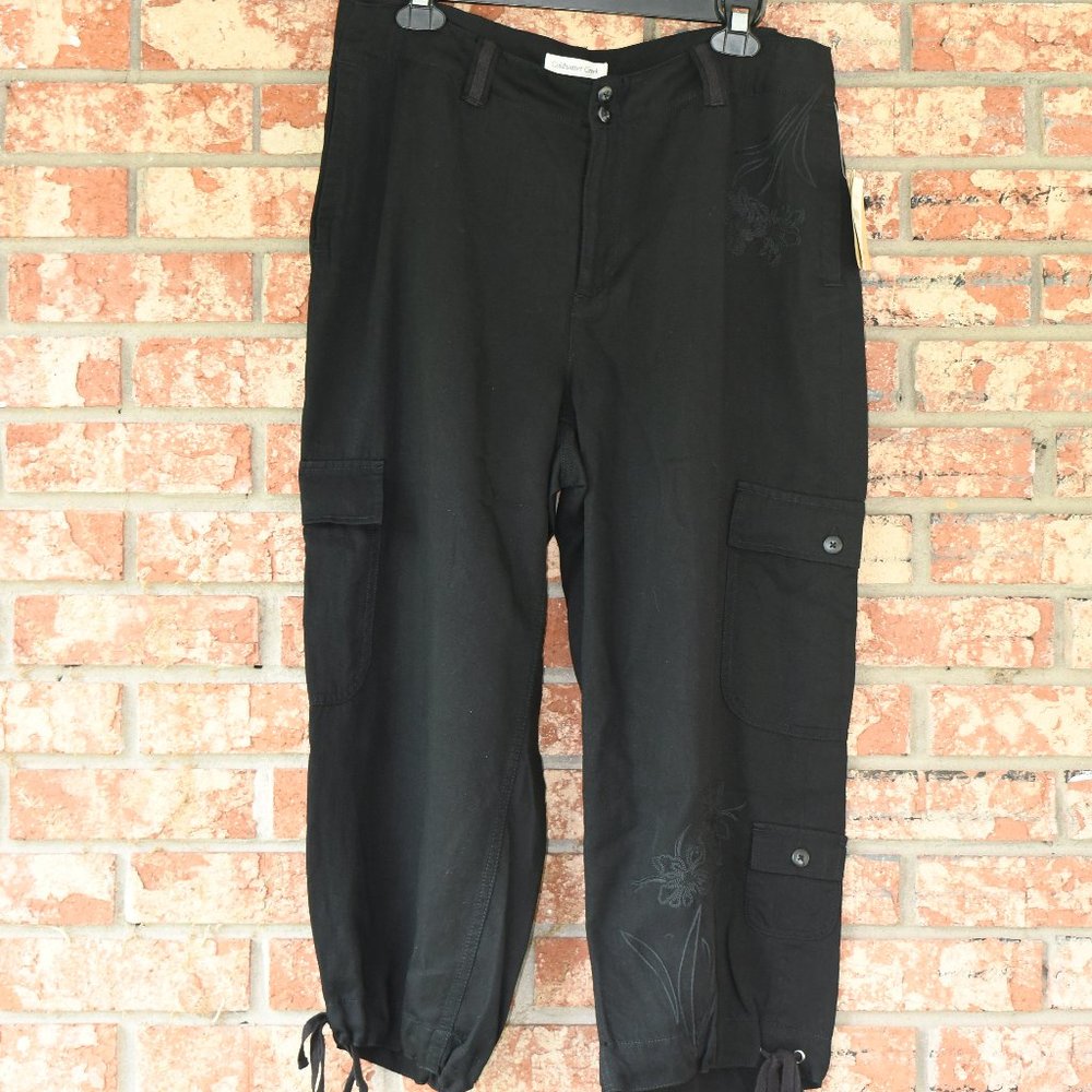 Coldwater Creek Black Crop Pants NWT - Picture 1 of 3